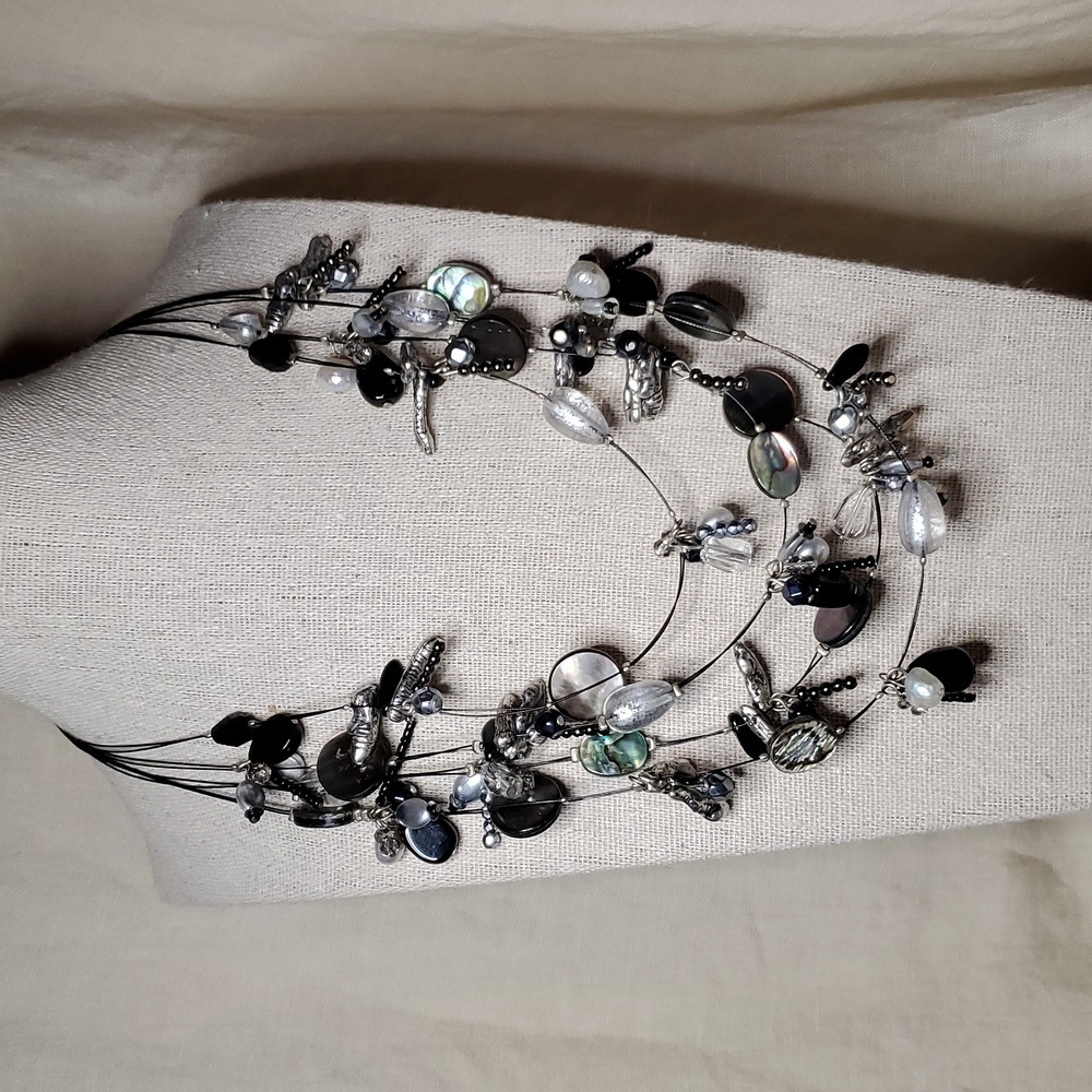 Chico's Multi Stranded Charm Necklace - image 1